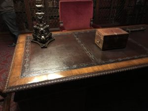 JP Morgan's leather writing desk